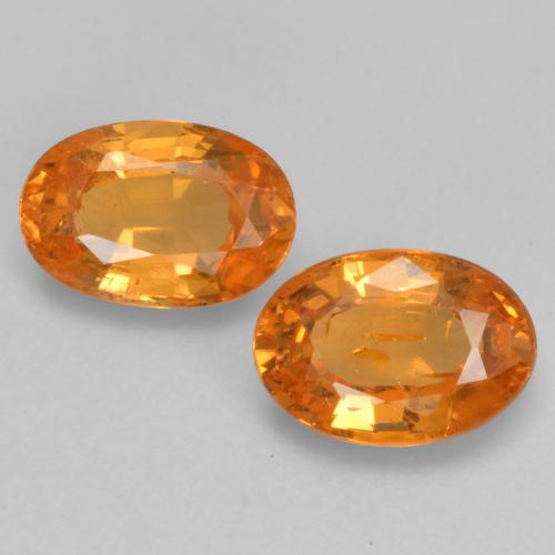 1.19캐럿 천연 밝은 오렌지 스페사르타이트 가넷 보석, 타원형 컷, 5.9×4 mm, VS