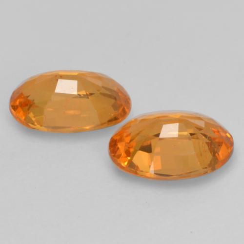 1.19캐럿 천연 밝은 오렌지 스페사르타이트 가넷 보석, 타원형 컷, 5.9×4 mm, VS