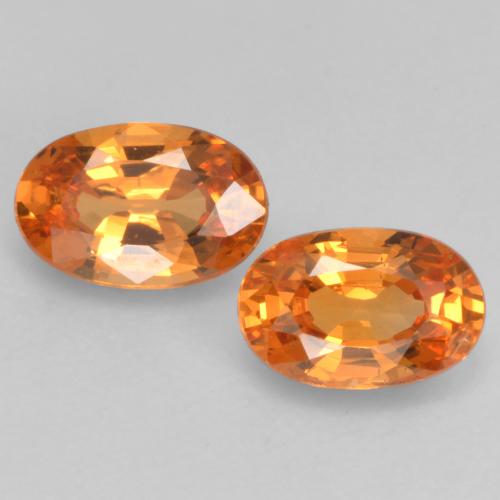 1.11캐럿 천연 밝은 오렌지 스페사르타이트 가넷 보석, 타원형 컷, 6×3.9 mm, VS