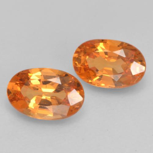 1.11캐럿 천연 밝은 오렌지 스페사르타이트 가넷 보석, 타원형 컷, 6×3.9 mm, VS