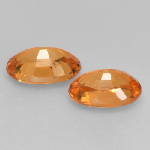 1.11캐럿 천연 밝은 오렌지 스페사르타이트 가넷 보석, 타원형 컷, 6×3.9 mm, VS
