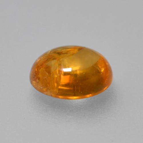 0.91캐럿 천연 밝은 오렌지 스페사르타이트 가넷, 타원형 컷, 5.9×5.1 mm, 투명한