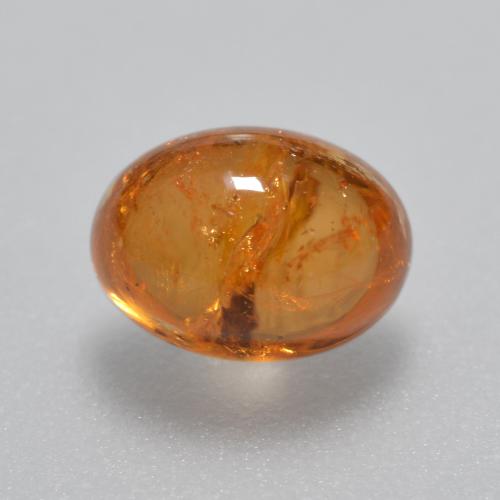 1.88캐럿 천연 미디엄 오렌지 스페사르타이트 가넷, 타원형 컷, 7.2×5.3 mm, 투명한