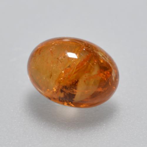 1.88캐럿 천연 미디엄 오렌지 스페사르타이트 가넷, 타원형 컷, 7.2×5.3 mm, 투명한
