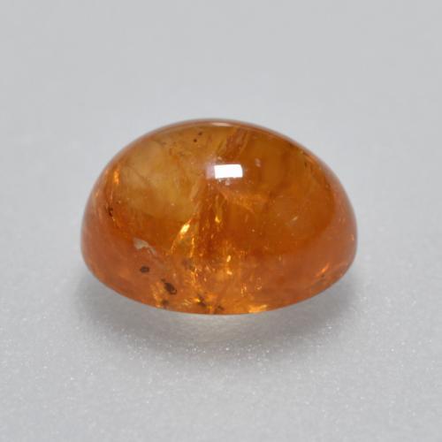 1.88캐럿 천연 미디엄 오렌지 스페사르타이트 가넷, 타원형 컷, 7.2×5.3 mm, 투명한