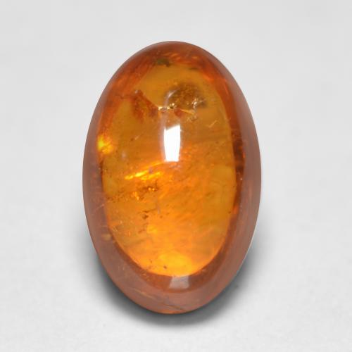 0.81캐럿 천연 미디엄 오렌지 스페사르타이트 가넷, 타원형 컷, 6.3×4.2 mm, 투명한