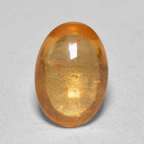 0.82캐럿 천연 살구 오렌지 스페사르타이트 가넷, 타원형 컷, 6.5×4.6 mm, 투명한