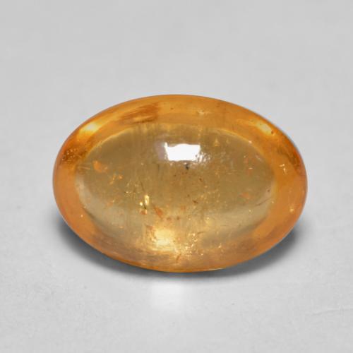 0.82캐럿 천연 살구 오렌지 스페사르타이트 가넷, 타원형 컷, 6.5×4.6 mm, 투명한