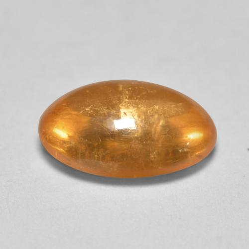 0.82캐럿 천연 살구 오렌지 스페사르타이트 가넷, 타원형 컷, 6.5×4.6 mm, 투명한