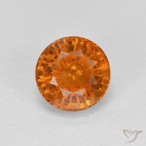 0.56ct 자연스러운 흙빛 오렌지 스페사르타이트 원사, 둥근, VS-SI