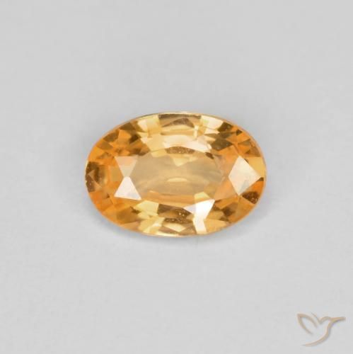 0.44ct 자연스러운 밝은 주황색 스페사르타이트 원사, 타원형, VVS-VS