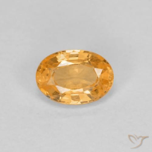 0.39ct 자연스러운 밝은 주황색 스페사르타이트 원사, 타원형, VS