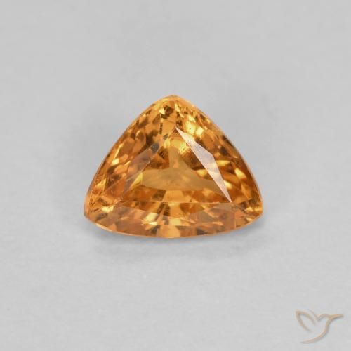 0.44ct 자연스러운 딥 오렌지 스페사르타이트 원사, 일조, VS-SI