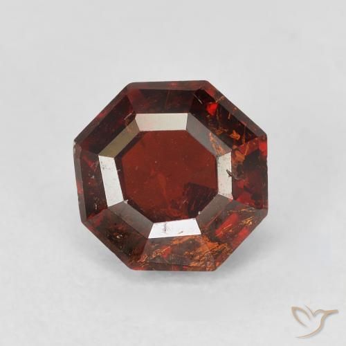 2.46ct 자연스러운 다크 오렌지 스페사르타이트 원사, 에메랄드 컷, SI