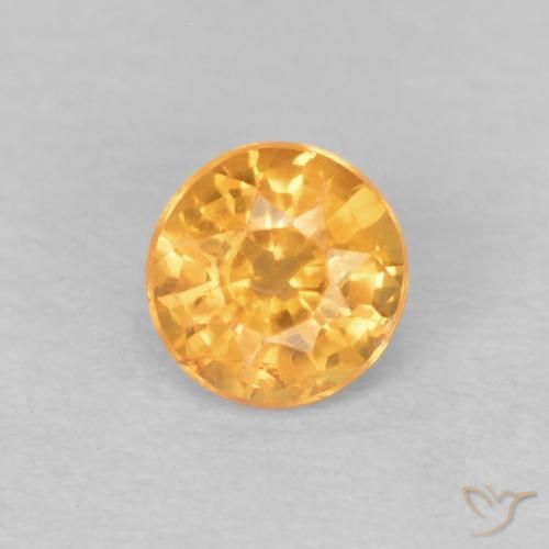 0.29ct 자연스러운 살구 오렌지 스페사르타이트 원사, 둥근, VS