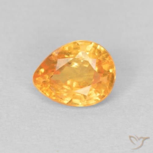 0.44ct 자연스러운 미디엄 골든 스페사르타이트 원사, 배 모양, VS