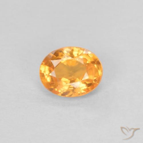 0.58ct 자연스러운 오렌지-골드 스페사르타이트 원사, 타원형, VS