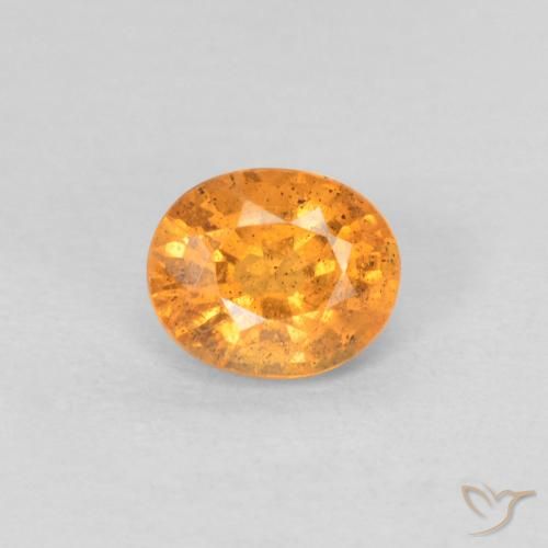 0.57ct 자연스러운 밝은 주황색 스페사르타이트 원사, 타원형, VS-SI
