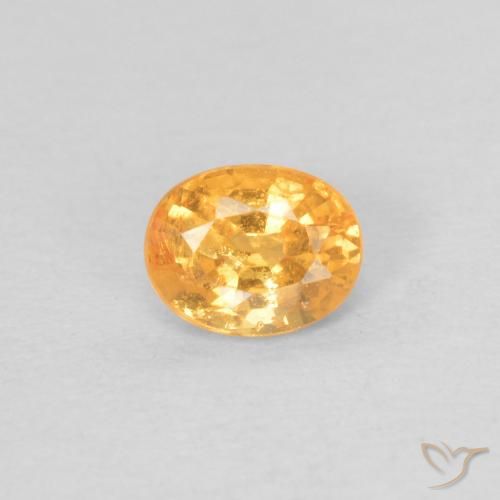 0.40ct 자연스러운 미디엄 오렌지 스페사르타이트 원사, 타원형, VS-SI
