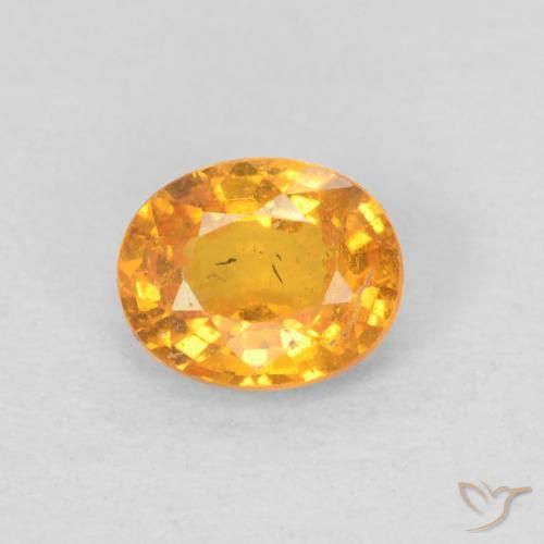 0.48ct 자연스러운 미디엄 오렌지 스페사르타이트 원사, 타원형, VS