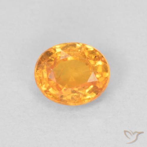 0.45ct 자연스러운 미디엄 오렌지 스페사르타이트 원사, 타원형, VS