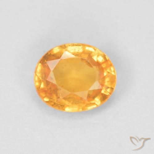 0.47ct 자연스러운 미디엄 오렌지 스페사르타이트 원사, 타원형, VS