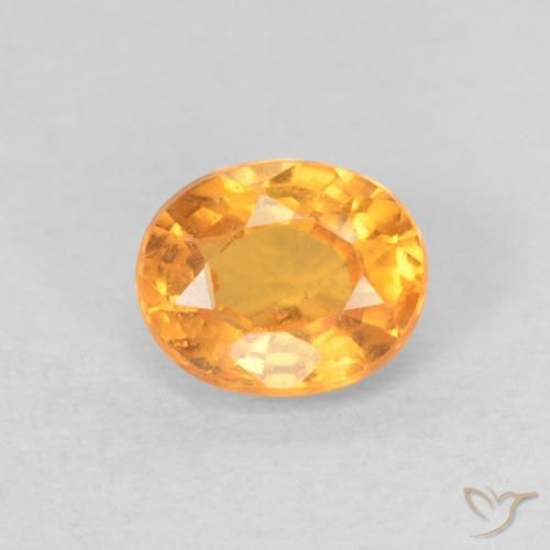 0.55ct 자연스러운 미디엄 오렌지 스페사르타이트 원사, 타원형, VS