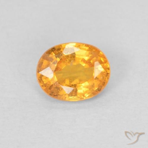 0.37ct 자연스러운 미디엄 오렌지 스페사르타이트 원사, 타원형, VS