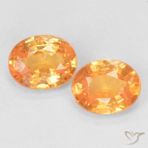 0.90캐럿 천연 허니 오렌지 스페사르타이트 가넷 보석, 타원형 컷, 5×4 mm, VS-SI