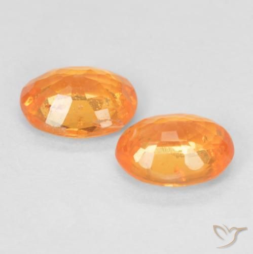 0.90캐럿 천연 허니 오렌지 스페사르타이트 가넷 보석, 타원형 컷, 5×4 mm, VS-SI
