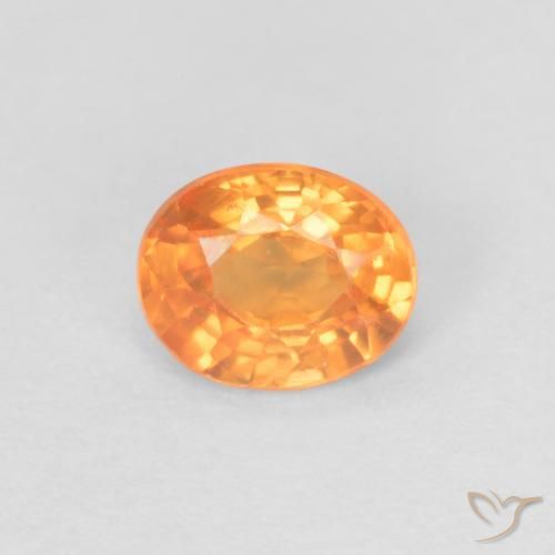 0.42ct 자연스러운 밝은 주황색 스페사르타이트 원사, 타원형, VS-SI