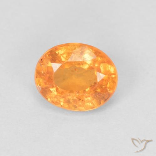0.53ct 자연스러운 밝은 주황색 스페사르타이트 원사, 타원형, VS-SI