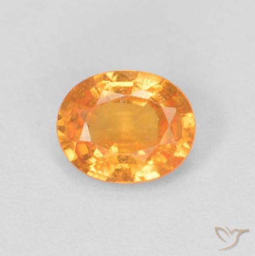 0.46ct 자연스러운 허니 오렌지 스페사르타이트 원사, 타원형, VS-SI