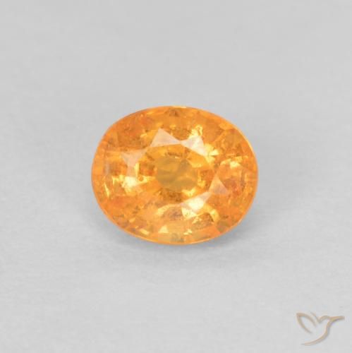0.43ct 자연스러운 인텐스 오렌지 스페사르타이트 원사, 타원형, VS-SI
