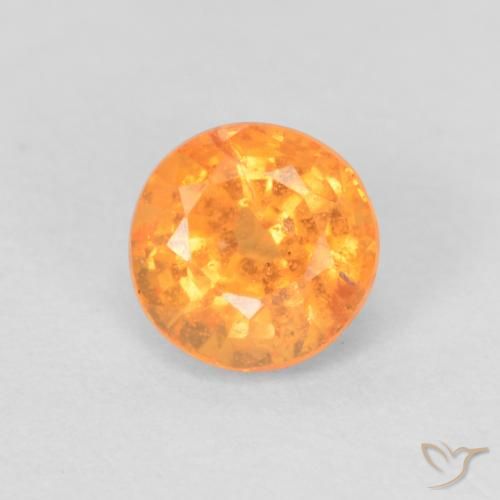 0.60ct 자연스러운 인텐스 오렌지 스페사르타이트 원사, 둥근, VS