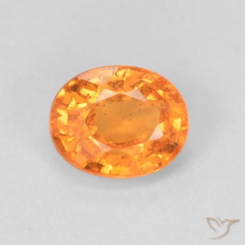 0.56ct 자연스러운 밝은 주황색 스페사르타이트 원사, 타원형, VS-SI
