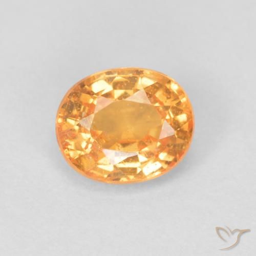 0.58ct 자연스러운 허니 오렌지 스페사르타이트 원사, 타원형, VS-SI