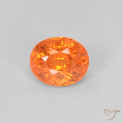0.54ct 자연스러운 파이어 오렌지 스페사르타이트 원사, 타원형, VS