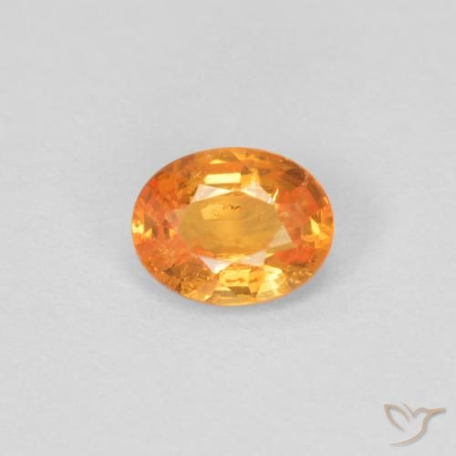 0.33ct 자연스러운 밝은 주황색 스페사르타이트 원사, 타원형, VS-SI