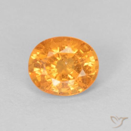 0.70ct 자연스러운 허니 오렌지 스페사르타이트 원사, 타원형, VS-SI