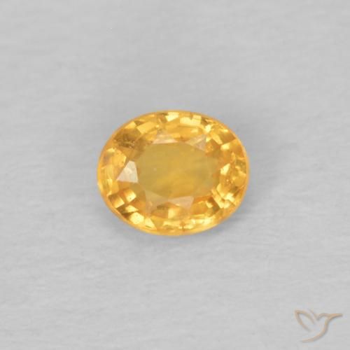 0.25ct 자연스러운 오렌지-골드 스페사르타이트 원사, 타원형, VS