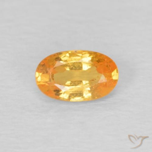 0.32ct 자연스러운 미디엄 오렌지 스페사르타이트 원사, 타원형, VS