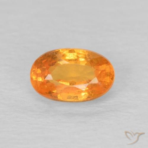 0.46ct 자연스러운 미디엄 오렌지 스페사르타이트 원사, 타원형, VS