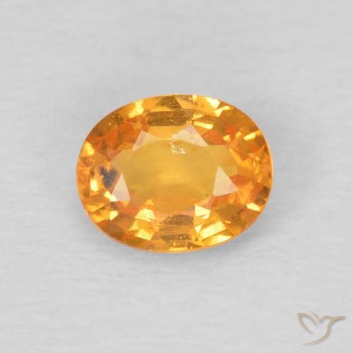 0.44ct 자연스러운 앰버 오렌지 스페사르타이트 원사, 타원형, VS