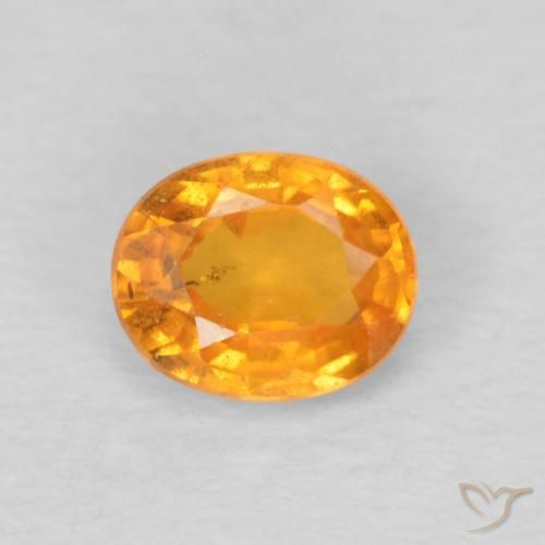 0.50ct 자연스러운 앰버 오렌지 스페사르타이트 원사, 타원형, VS