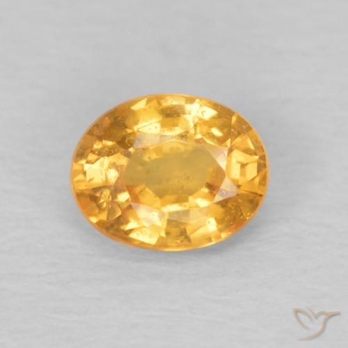 0.47ct 자연스러운 오렌지-골드 스페사르타이트 원사, 타원형, VS