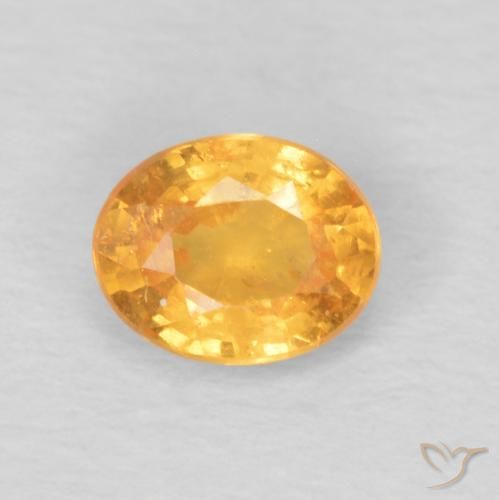 0.47ct 자연스러운 허니 오렌지 스페사르타이트 원사, 타원형, VS