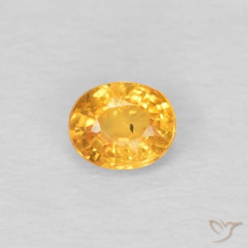 0.25ct 자연스러운 오렌지-골드 스페사르타이트 원사, 타원형, VS