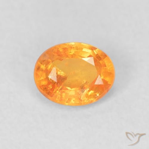 0.53ct 자연스러운 밝은 주황색 스페사르타이트 원사, 타원형, VS-SI