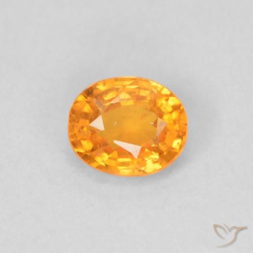 0.43ct 자연스러운 인텐스 오렌지 스페사르타이트 원사, 타원형, VS